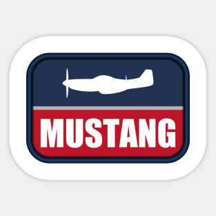 P-51 Mustang Patch Sticker